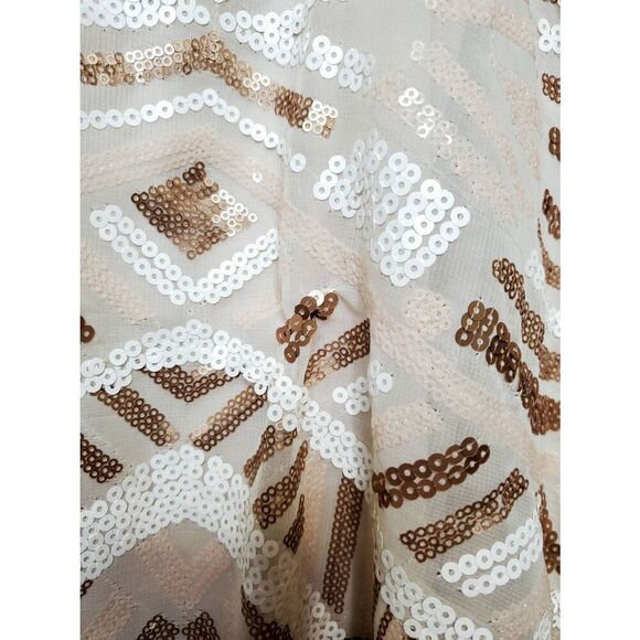 Show Me Your MuMu Revolve Criss Cross Applesauce Geometric Sequin Mini Dress - Picture 6 of 7